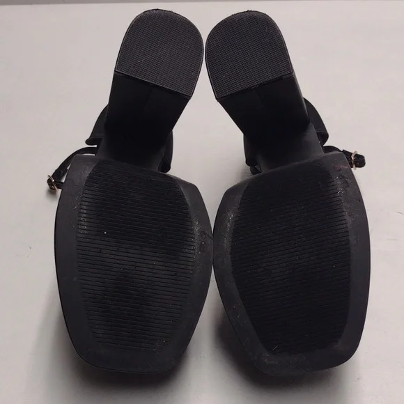 Dream Pairs Black Platform Shoes with High Chunky Heel and Thick Ankle Strap 9.5 - Picture 6 of 11